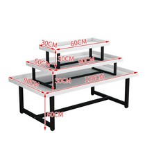 행사매대 나무부스 플리마켓 가판대 진열대 곤도라 판매대, 작은120x90화이트보드+검은색선반(두꺼워짐)