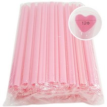 12x21 하트 스트로우 버블 (핑크) 빨대 개별포장 50개