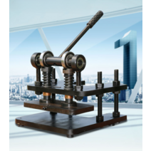 톰슨프레스 칼 가죽 재료 도무송기 수동 커팅 도구, 딥 스로트 더블 휠