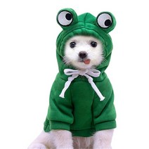 강아지 겨울 옷 티셔츠 애견의류 후드티 기본 스웨터 코트 귀여운 개구리 모양 따뜻한 재킷 고양이 추운 날씨 외투 개 할로윈, 30.개구리 - XXL