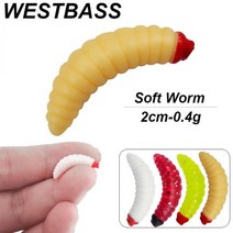 광어 러그웜 WESTBASS 부드러운 라바 스윔베이트 실리콘 웜 미끼 고무 새우 워블러 생선 냄새 낚시 생생한 Isca 페스카 2cm 20 개 50 114080, 20mm-50개, 색상 D