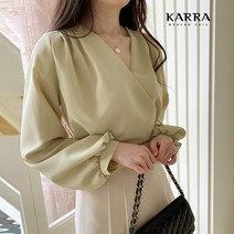 카라 KARRA 셔링랩브이넥블라우스 KB3SBL060Q