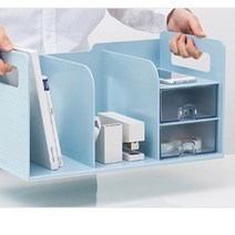 책상위 선반 데스크 책꽂이 서랍 파일철정리 입시공부 책상파티션 북카트 틈새활용, 민트