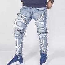 기모 크림진 통청바지 빅사이즈 슬림핏 청바지 남성 청바지 여름 루스 2021 trendy street 코 로케이션 디