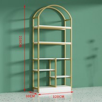 북유럽 디자인 아치형 골드 금장 장식장 거실 매장 디스플레이 진열장 선반 인테리어 수납, F
