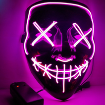 피제닉 할로윈 파티 led 가면, 핑크