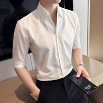 Z3JC 남성 긴팔 캐주얼 루즈핏 비즈니스 코디 셔츠