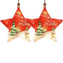 미니 크리스마스 트리 장식 소품 풀 세트 장식품 전구, 트리장식 조명 트리 별 2개