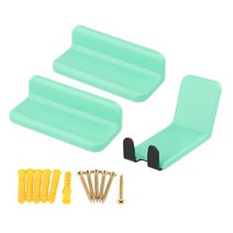 프리미엄 벽 마운트 자전거 랙 w/나사 타이어 보관 홀더 페달 후크 수평 자전거 걸이 차고 실내 전기 도로, 녹색, 금속