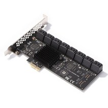 SA3112J PCIE 어댑터 12 포트 PCIExpress X1SATA 3.0 확장 카드 6GBps 고속 X4 X8 X16 추가, 16 Port