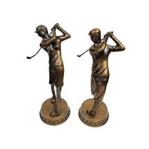 엔틱소품 골프장식 국산 황동 수제 골프치는연인.이앤(무료배송), 골프치는연인