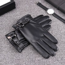 남자겨울장갑 남자 정품 양피 가죽 장갑 가을 겨울 따뜻한 터치 스크린 전체 손가락 검은