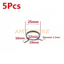 5Pcs 도어 핸들 스프링 내부 레버 노브 래치 교체 코일 비틀림 수리 용, 08 NO6 1.5x25x10mm