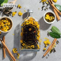 청년농부들 담금주키트 온마음담아 선물세트 (국화+시나몬+녹차) 양주병 500ml, 단품