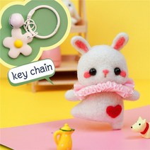 자수키트 자수도안 자수바늘귀여운 발레 곰 돼지 동물 DIY 양모 펠트 바늘 뜨개질 재료 패키지 바느질 수제, 03 color 4