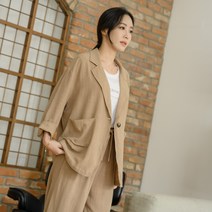유니스 어반 루즈핏 린넨 자켓