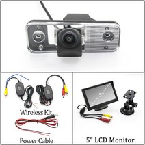 후방카메라 Owtosin-HD 1280x720 어안 리어 뷰 카메라 현대 산타페 (CM) SUV 2005-2012 차량용 후진 주차, 10 Cam 5 LCD Wireless