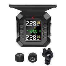 CODASHTPMS 태양열 바이크 오토바이 타이어 압력 타이어 온도 모니터링 경보 시스템 센서로 실시간 모니터링, Solar TPMS