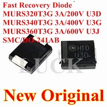 SMD 고속 복구 다이오드 정류기 MURS320T3G 3A200V/U3D MURS340T3G 3A400V/U3G MURS360T3G 3A600V/U3J SMC, 01 3A_02 MURS340T3G  U3G