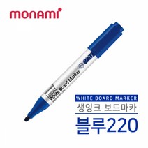 모나미 시그마플로 생잉크 보드마카 220, 12개입, 청색