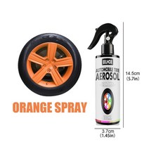 자동차실내 시트 외장 복원 흡집제거 박리 휠 페인트 고광택 타이어 탈착식 림 페인트 스프레이 빨 휠 고무 코팅제, 오렌지 100ml