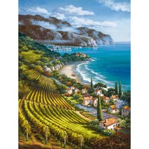 해안가 포도원 (캔버스) 보석십자수 40x50, 단품