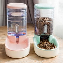 도매창고 3.8L 애견 강아지 반자동 급식기 급수기 반려견, 물통-그레이, 1개