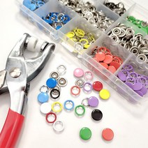 옷수선 똑딱이 똑딱이단추 똑딱착단추펜치 공구세트 100pcs