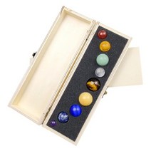 크리스탈 볼 우주 8개의 행성 of the solar system jade crystal agate material 행성 광석 표본 세트, 협력사, a
