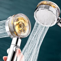 소포글로벌 수압상승 절수 샤워기헤드 트위스트 온오프 2m호스 세트 SP20720001, 골드트위스트샤워기+배관+고정받침