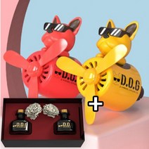 도그독 에어휠 [1+1세트] 차량용 방향제, 에어휠 푸들(화이트) x2개, 블랙체리 x2개