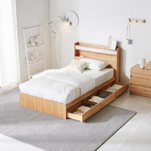 파로마 토마스 LED 수납침대 슈퍼싱글 프레임만, 오크