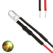 발광다이오드 LED 라운드 와이어 5v 3파이 10개, (5V_3파이_와이어_라운드)느린변환