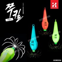 [KZM]카즈미 쭈킬 2 맥스 그린 핑크 블루 쭈꾸미 갑오징어 애자 야광봉돌 바늘, 15호, 쭈킬 2 - 블루야광