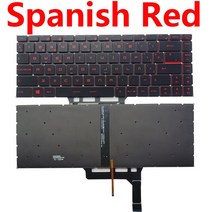 고품질미국/스페인 SP MSI GF63 8RC 8RD MS-16R1 MS-16R4 GF65 얇은 9SD 9SE 10SD 10SE MS-16W1 GS65 PS63, 03 SP Red backlit, 한개옵션1, 한개옵션2
