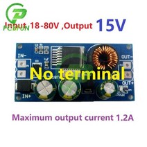 강압기 2.1A 고전압 EBike DC-DC 컨버터 벅 스텝 다운 레귤레이터 모듈 80V 72V 64V ~ 15V 9V 3.3V, 12 Out 15V No terminal