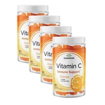 스완슨 비타민C 구미 젤리 오렌지 60정 SWANSON Vitamin C Gummies Orange, 4개