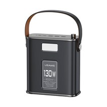 대용량 보조배터리 파워뱅크 USAMS 발전소 130W 태양열 발전기 80000mAh 휴대용 가정 비상 조명 자동차 노트북 여행 낚시, 2.130W 80000mAh Black - 50001