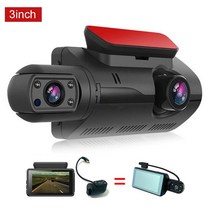 2렌즈 자동차 비디오 레코더 HD 1080P 대시 캠 와이파이 블랙 박스 avto dvr IPS 카메라 나이트 비전 루프, 01 3 inch_01 아무도