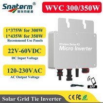 인버트 인버터 컨버터 300W 350W MPPT 태양 광 PV 그리드 마이크로 WVC 시리즈 입력 22V-60VDC 출력 110V-240VAC 홈 솔라 온 시스템, [02] WVC350W Mobile APP, [01] 22V-60VDC, [01] 85-263VAC Auto Sense