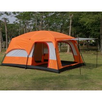 야외정자 조립식원두막 침실 2 개와 거실 1 개 파빌리온 야외 캠핑 6-8 인용 8-12 명 텐트, [03] S  5-8 People, [01] 주황색