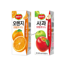 델몬트 드링크팩 2종 190ml 오렌지 10팩+사과 10팩 총20팩