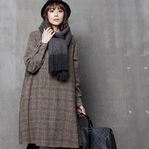 [자체제작] A31 고퀄 모직 글렌체크 원피스