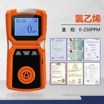 VOC측정기 가스 누출 누설 검지기 유해가스 복합가스 휴대용 가연성 독성 감지, 염화비닐  0-250ppm