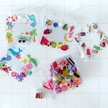 투명비닐가방 만들기세트 5종 구디백 간식가방 비치가방, 투명가방 디저트세트