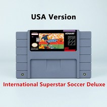 피파 월드컵국제 슈퍼스타 축구 디럭스 16bit 게임 카드 미국 NTSC 버전 SNES 비디오 콘솔, 02 Game with Box