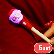 스투피드 크리스마스 파티소품 장식데코 5900원, 07.[6개세트] 점등 크리스마스 볼펜 (산타)