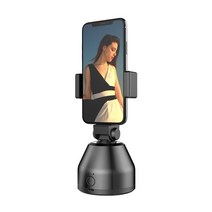 [짐벌]Smart AI Gimbal Personal Robot Cameraman 360° Rotation Face Tracking Mobile Phone Stand ABS P, 프랑스|01 Black Gimbal