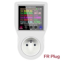 전기요금 측정기 가정용 디지털 전력계 와이파이/블루투스 220V AC 전기 소비 에너지 미터 와트, 04 FR Plug_01 WIFI