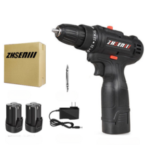 가성비전동드라이버 독일 충전식 전동드릴 2단 소형 스크루 가정용 무선 공구, 16.8V 배터리2개